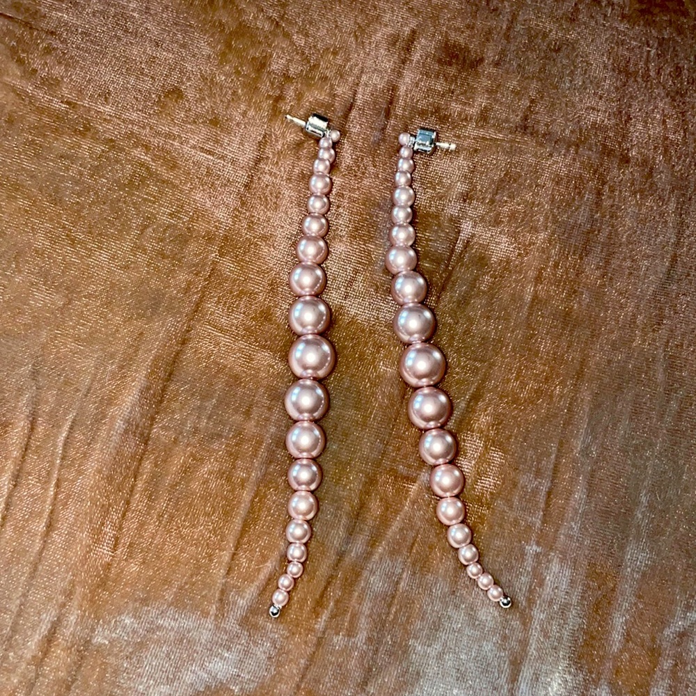 🍓 Kate Spade 🍓 Pink Pearl Linear Earrings